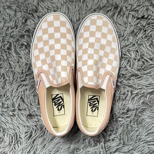 Checkered slip on Vans
